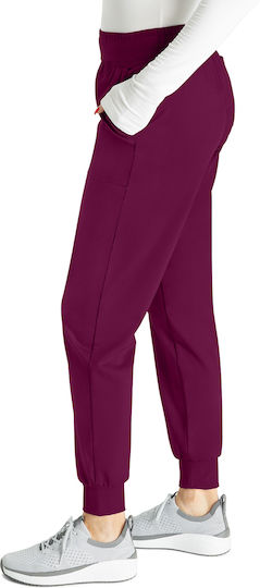 Cherokee Pantaloni medicali pentru femei Burgundy