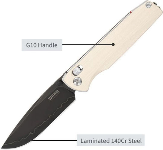 SRM Taschenmesser mit Verriegelungsmechanismus Schwarze
