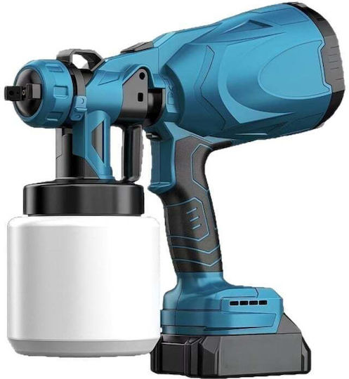 Elenzo GCQH80001 Electric Paint Spray Gun 21V with 0.8lt Container
