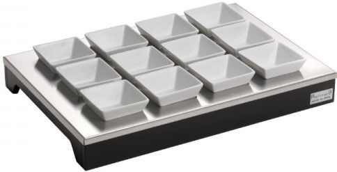 Pintinox Dessert Turm Ständer & Tabletts mit Basis aus Weißem Porzellan