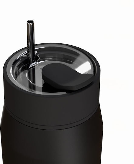 Estia Lens Save The Aegean Чаша Термос Неръждаема Стомана Без BPA 360ml Void с Сламка