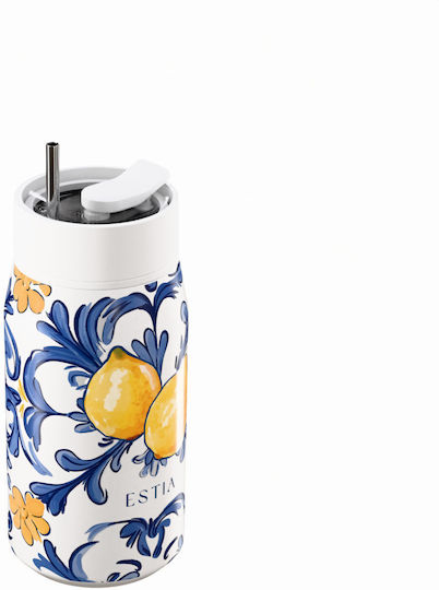 Estia Lens Save The Aegean Μπουκάλι Θερμός Ανοξείδωτο BPA Free 360ml Amalfi Coast