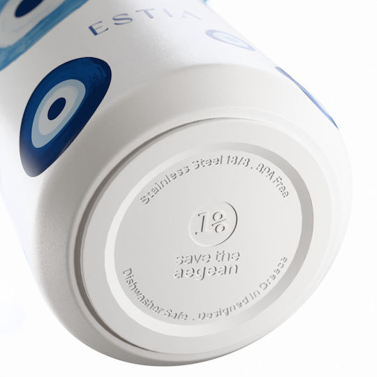 Estia Pulse Save the Aegean Recyclable Thermos Bottle Stainless Steel BPA Free 500ml Spirit Luck