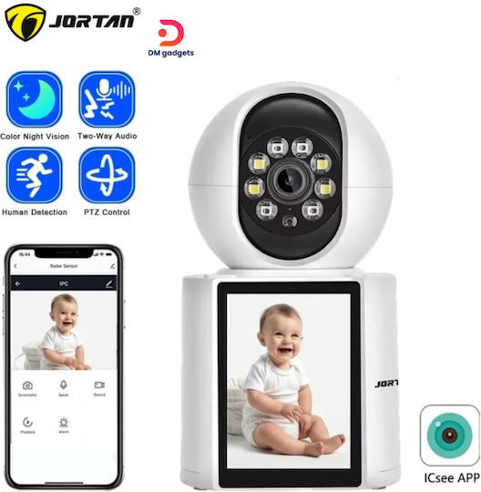 Jortan JT-9291 IP Surveillance Camera Wi-Fi Full HD 1080p with Two-Way Communication and 3.6mm Lens