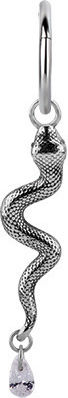 Charm Silver Snake Left D-064