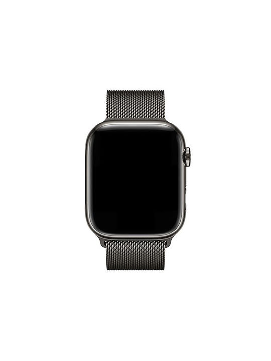 Decoded Миланска верижка Apple Watch 38 40 41 42mm Неръждаема стомана Черна