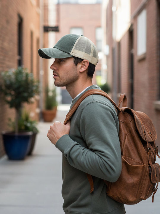 Капело Trucker 6 Panel B672 Beechfield Vintage Vintage Olive Stone