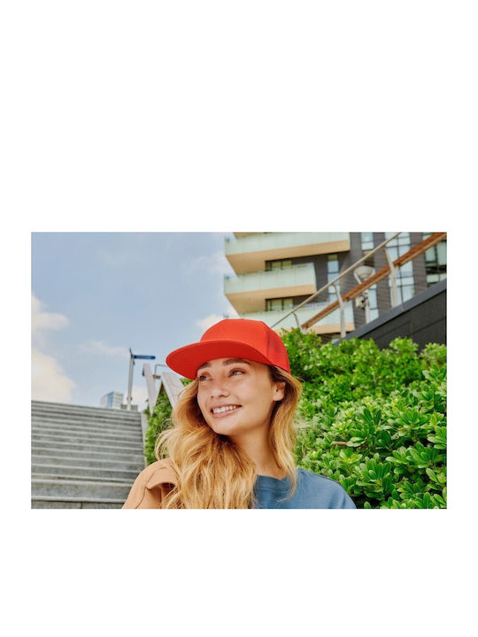 Εξάφυλλο Καπέλο S-snap Atlantis Snapback Δίχτυ Φλατ Γείσο Red