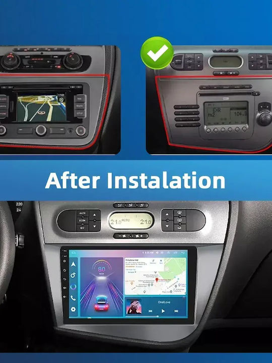 Seat Leon 2011 Android Мултимедия Carplay Androidauto GPS Вграден Wi-Fi Bluetooth Sh59