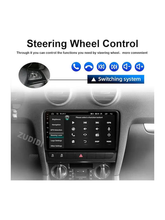 Audi A3 2008 Android Multimedia Carplay Androidauto Gps Wi-fi Bluetooth Sη35