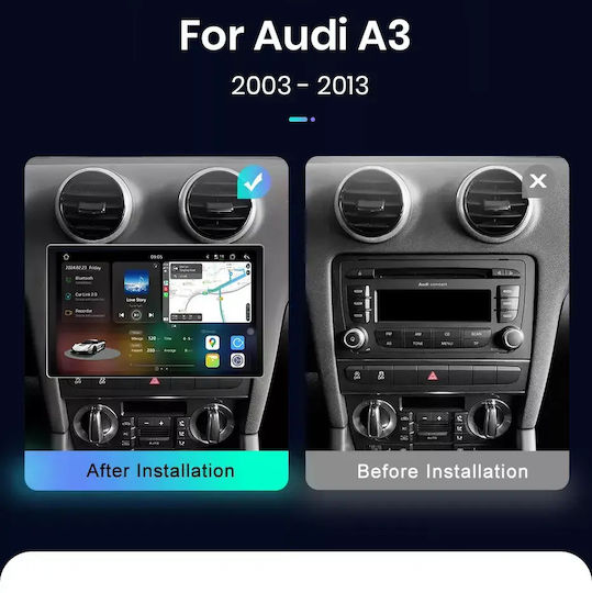 Audi A3 2006 Android Multimedia Carplay Androidauto Gps Wi-fi Bluetooth Sη33