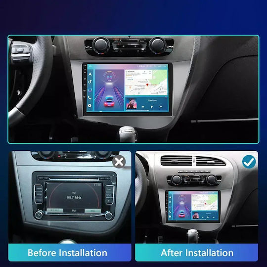 Seat Leon 2009 Android Multimedia Carplay Androidauto Gps Wi-fi Bluetooth Sh57