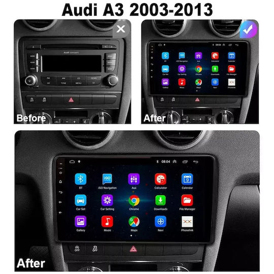 Audi A3 2012 Android Multimedia Carplay Androidauto Gps Wi-Fi Bluetooth Sη39