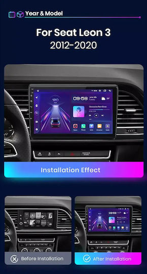 Seat Leon 2015 Android Мултимедия Carplay Androidauto GPS Вграден Wi-Fi Bluetooth SH73