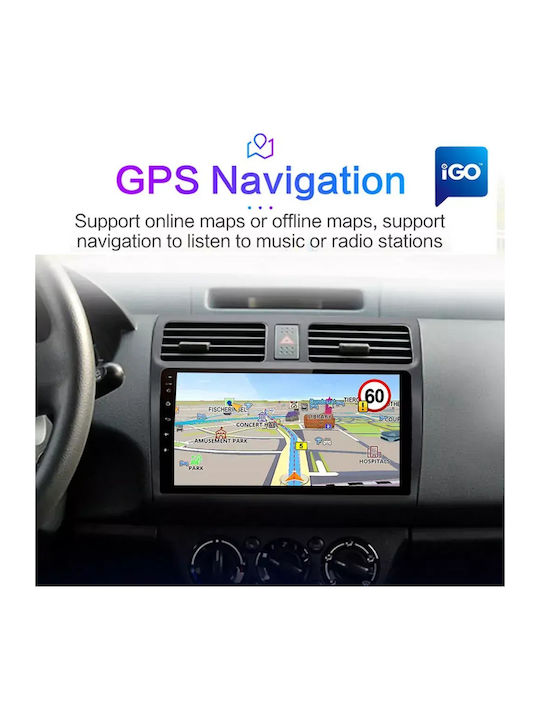 Suzuki Swift 2008 Android Мултимедия Carplay Androidauto GPS Вграден Wi-Fi Bluetooth Sh43
