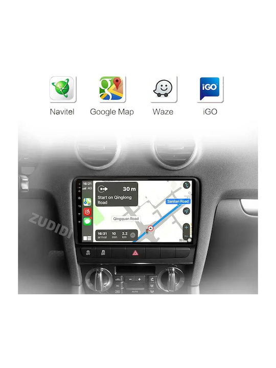 Audi A3 2004 Android Multimedia Carplay Androidauto Gps Wi-fi Bluetooth Sη31