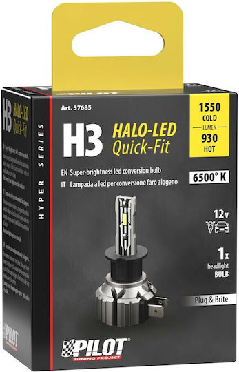 Lampa H3 12V Pk22s 1550/930lm 6500K Halo LED Quick-fit Hyper Series Passive Kühlung 1 Menge L5768.5
