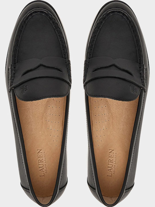 Leather Women's Loafers in Black Colour