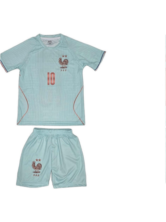 Kids Football Kit Mbappe France National Team Mundial 2026 Mint Balón De Oro Unisex Kids Ab167