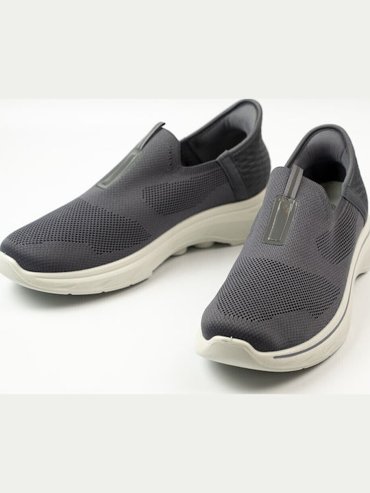 Анатомични Текстилни Мъжки Slip-On Сив