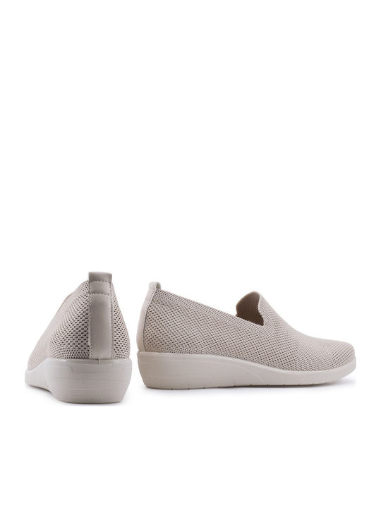 Анатомични Дамски Slip-On Текстилни Бежови