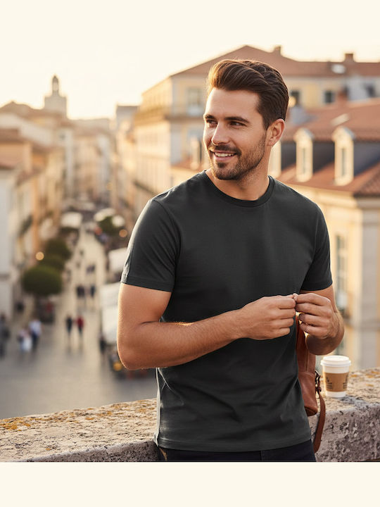 Tee Jays Tricou Promoțional De Lux Pentru Bărbați Mâneca Scurtă Negru