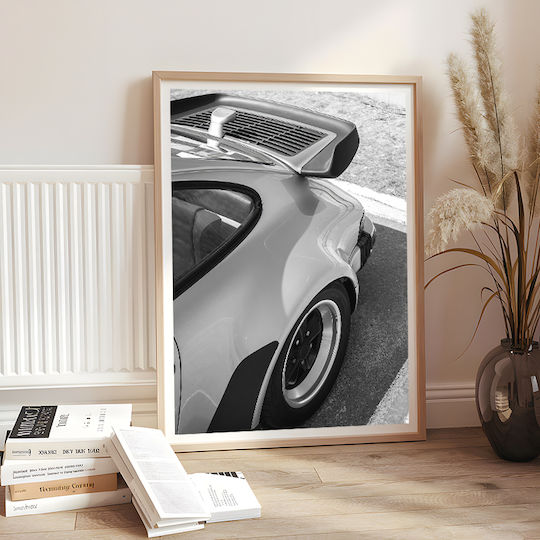 Poster Classic Porsche Cr051 40cm X 50cm White Wooden Frame