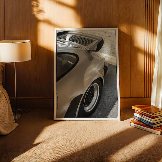 Poster Classic Porsche Cr051 40cm X 50cm White Wooden Frame
