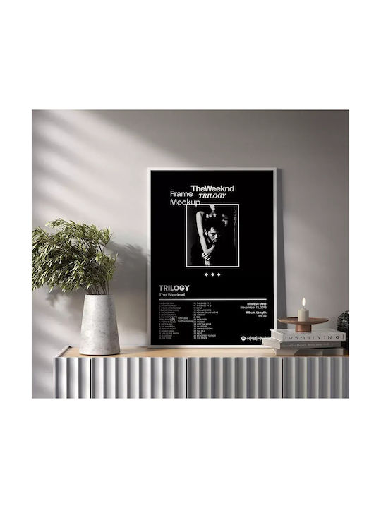 Music Poster Weeknd Trilogy Ms096 40cm X 50cm Κορνίζα Καφέ Ξύλου 62463pd156287f63322