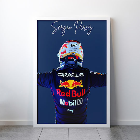 Poster Formula1 Sergio Perez F062 40cm X 50cm Κορνίζα Καφέ Ξύλου 63053pd156214f63322