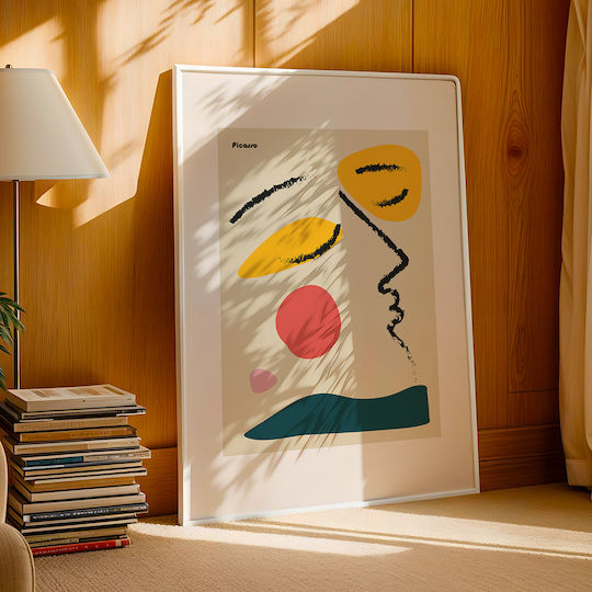 Poster Pablo Picasso Abstract Collage Art236 40cm X 50cm White Wooden Frame