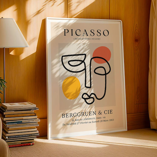Poster Pablo Picasso Les Dejeurenes Dessins Art240 40cm X 50cm Brown Wooden Frame