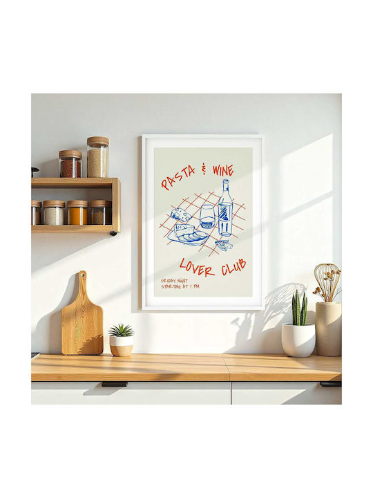 Poster Pasta & Wine Lovers Club Pst25350 40cm X 50cm-62185pd156351