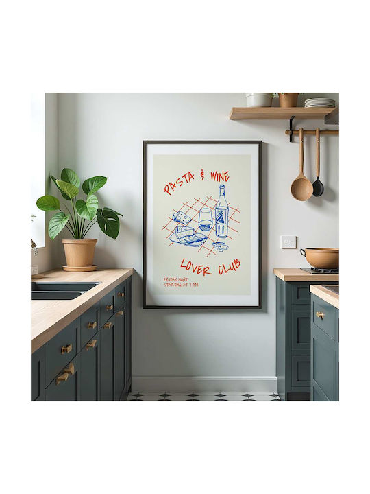 Poster Pasta & Wine Lovers Club Pst25350 40cm X 50cm-62185pd156351