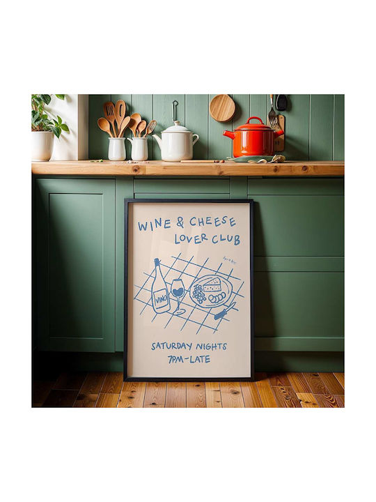 Poster Cheese & Wine Lovers Club Pst25306 40cm X 50cm-62171pd156326