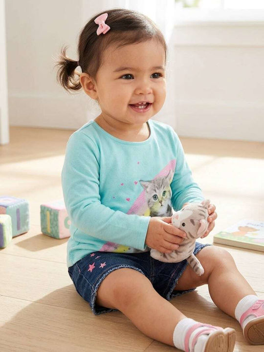 Kids Long-sleeved Winter Top Light Blue