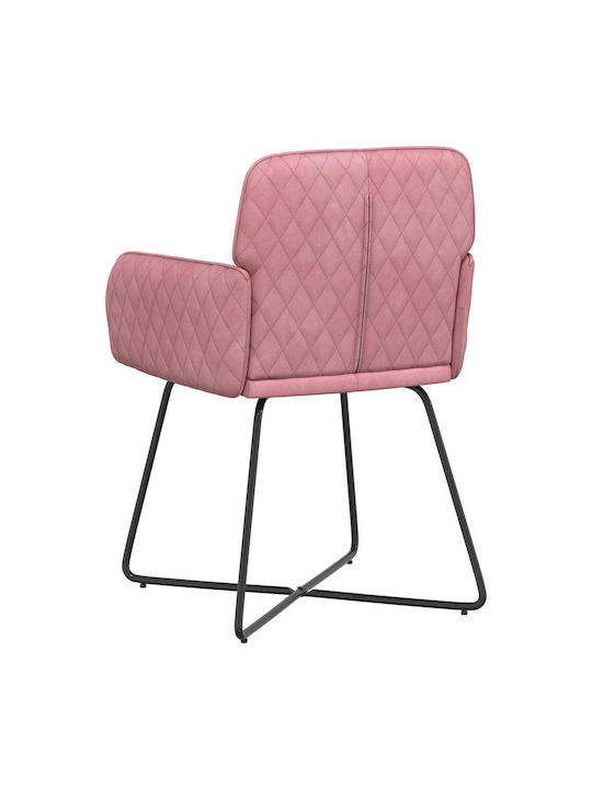 Samt Ess- und Küchenstühle Rosa 4 Stück 59x56.5x86cm