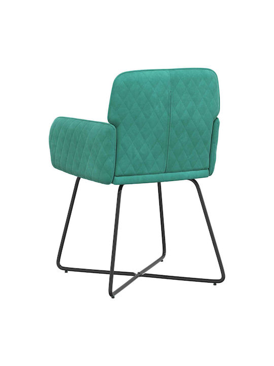 Velvet Turquoise Dining Armchairs 4 Pieces 59x56.5x86cm