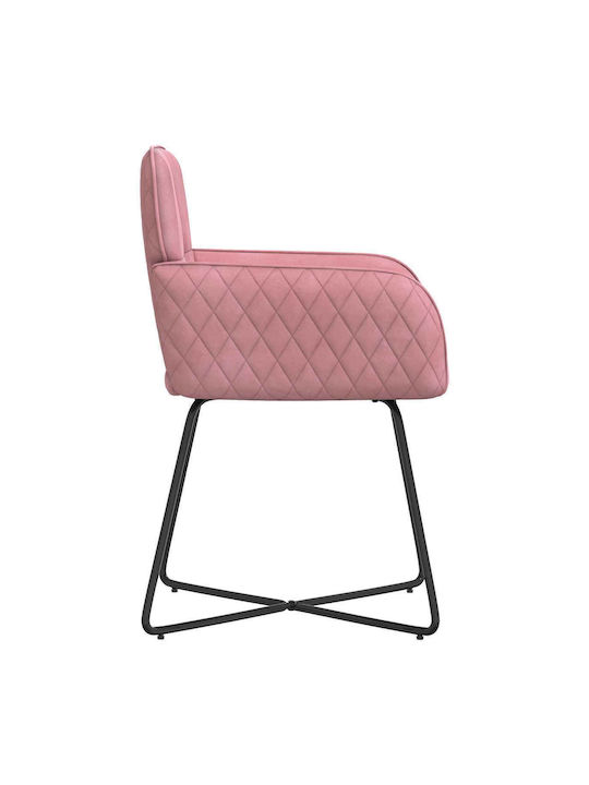 Samt Ess- und Küchenstühle Rosa 4 Stück 59x56.5x86cm