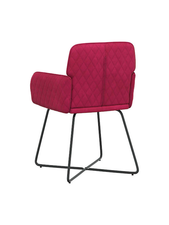 Samt Ess- und Küchenstühle Rot 4 Stück 59x56.5x86cm