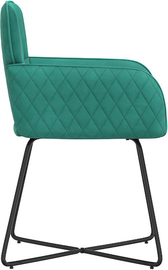Velvet Turquoise Dining Armchairs 4 Pieces 59x56.5x86cm