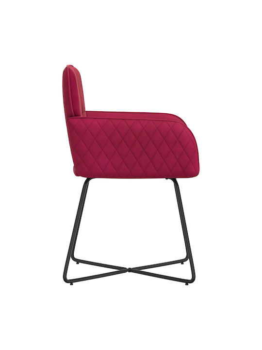 Samt Ess- und Küchenstühle Rot 4 Stück 59x56.5x86cm