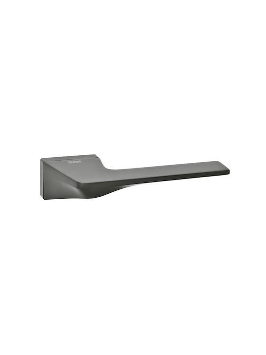 Best Design Middle Door Lever with Rosette 495 Pair Black