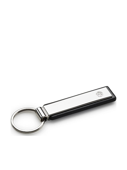 Original Volkswagen Keychain Silver Black Engraved Vw Logo 000087010bmypn