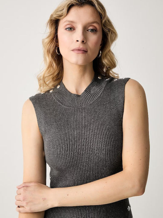 Sommer Midi Abendkleid Grau