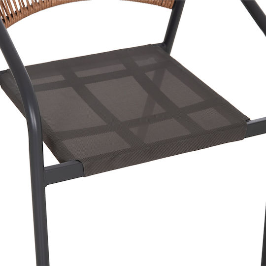 Set de dining pentru exterior Figo 5 buc Gri