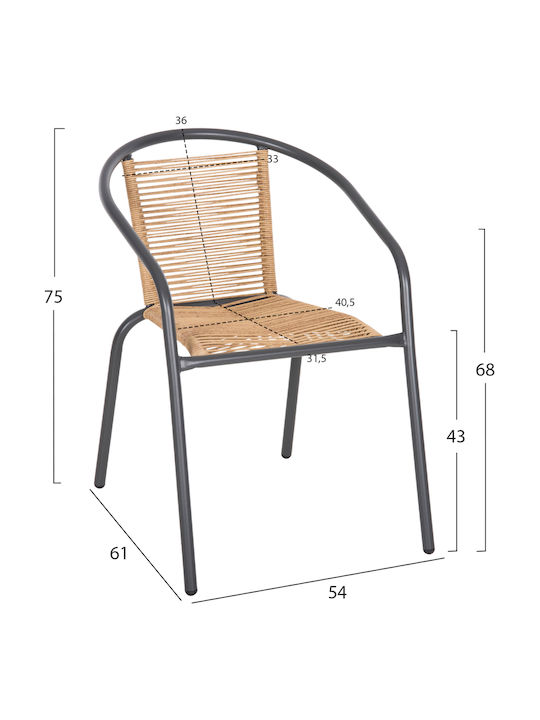HomeMarkt Garten- und Outdoor-Möbelsets Figo 3-tlg Grau