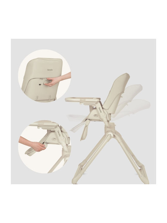 Lionelo Baby Highchair 3 in 1 with Adjustable Height Beige