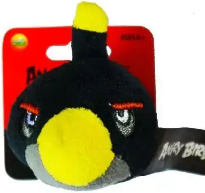 Angry Birds Плюшени кукли за пръсти Черни 888015