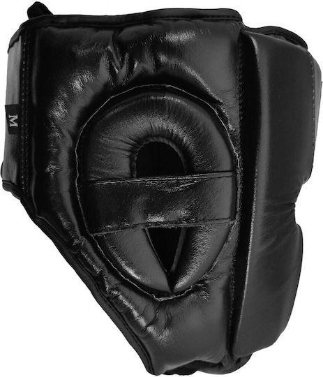 Olympus Sport Adult Open Face Leather Black Boxing Helmet